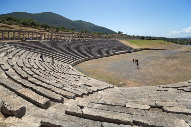 Yunanistan 'ın Moreloponnese kentindeki antik Messene şehir kalıntıları