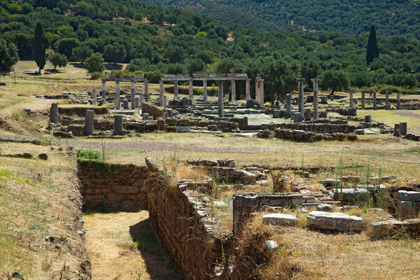 Ancient Messene city ruins, Peloponnese, Greece