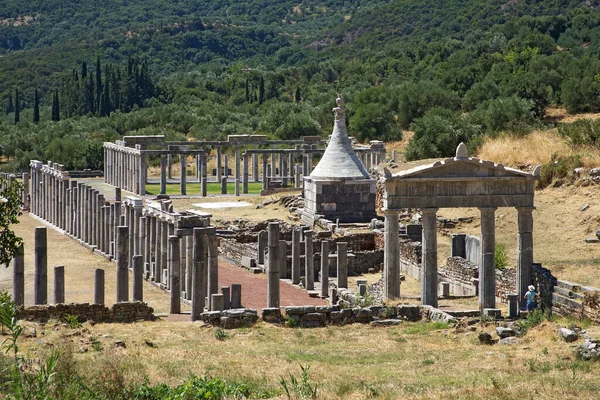 Antik Messene Kenti Spor Salonu Kalıntıları Moreloponnese Yunanistan — Stok fotoğraf