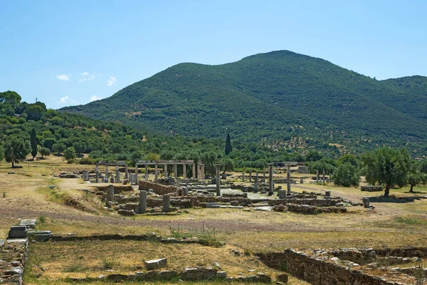 Antiga Cidade Messene Ruínas Peloponeso Grécia — Fotografia de Stock