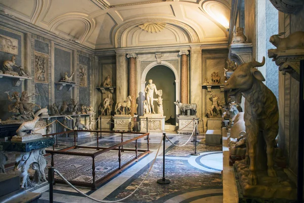 Vatican Italy January 2020 Ancient Greek Roman Statues Display Museums — Stock Photo, Image