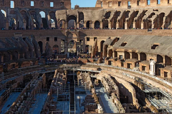 Ruinen Des Kolosseums Rom Ist Das Größte Römische Gebäude Der — Stockfoto