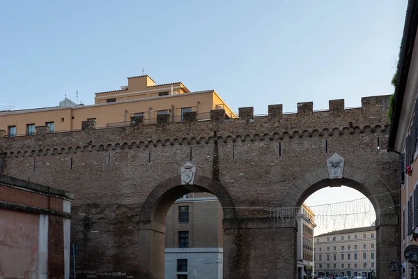 Północna Strona Passetto Wzniesionego Przejścia Łączącego Watykan Castel Sant Angelo — Zdjęcie stockowe