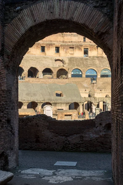 Rovine Del Colosseo Roma Più Grande Edificio Romano Del Mondo — Foto Stock