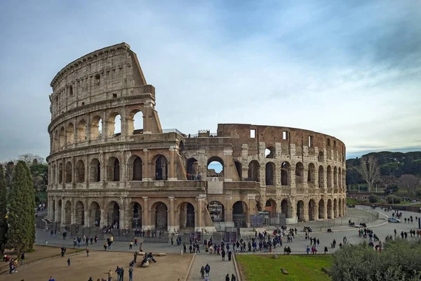 Ruinen Des Kolosseums Rom Ist Das Größte Römische Gebäude Der — Stockfoto