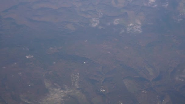 Samolot Lecący Niebie Widziany Góry — Wideo stockowe