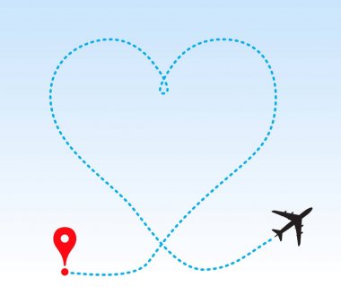 Kalp şekli parça uçaktan