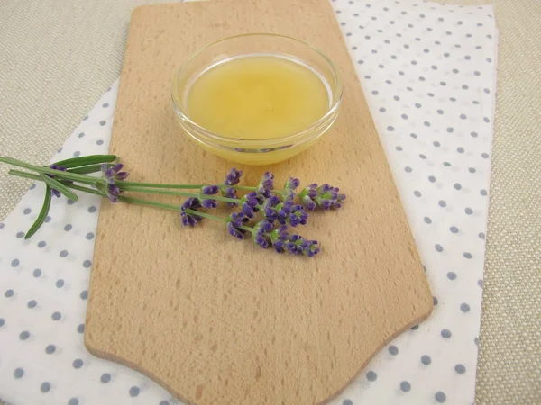 Lavendel honing en lavendel — Stockfoto