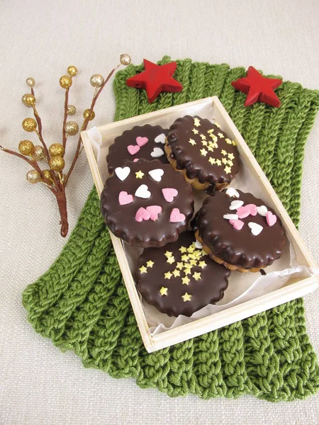 Γεμιστά μπισκότα σοκολάτας — Φωτογραφία Αρχείου