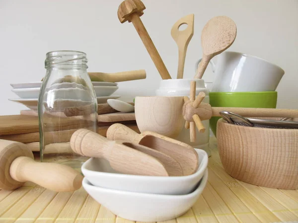 Utensílios Cozinha Sem Plástico — Fotografia de Stock