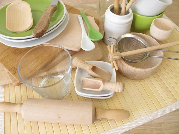 Utensílios Cozinha Sem Plástico — Fotografia de Stock