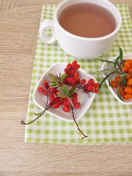 Alla Frutta Con Crespino Olivello Spinoso — Foto Stock