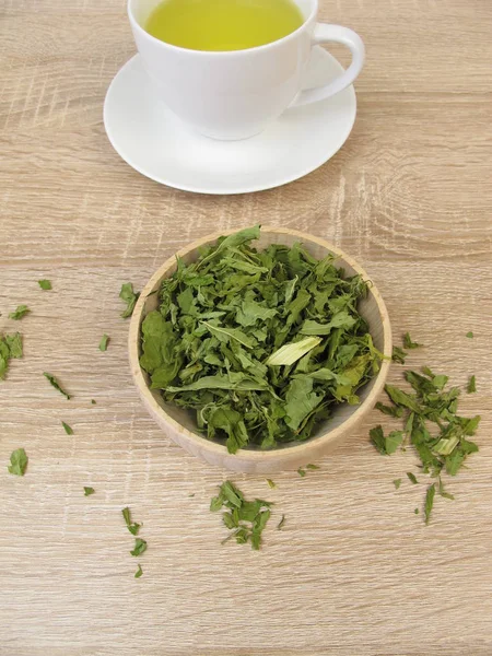 Tea Edible Hemp Leaves — Stock Photo, Image