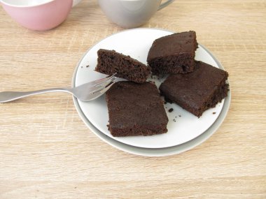 Ev yapımı çift çikolatalı kek kek