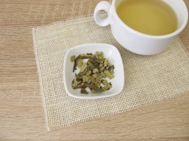 Neem fincan çay yaprakları