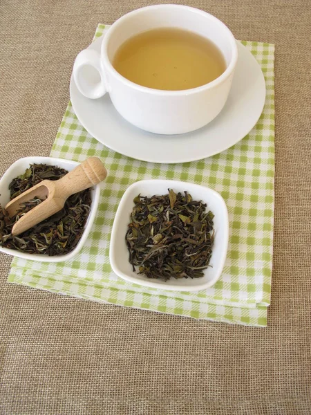 Tasse Weißer Tee Darjeeling Aus Nordindien — Stockfoto