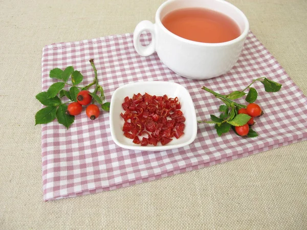 Красный Чай Шиповником Фруктовый Чай Шиповника — стоковое фото