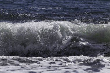 İzlanda'daki okyanus dalgaları