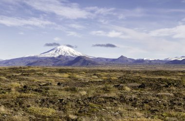 Mount Hekla volcano clipart