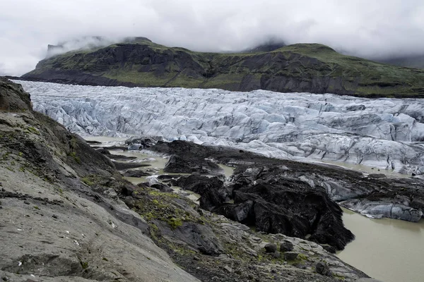 Svinafellsjokull na pochmurny dzień — Zdjęcie stockowe