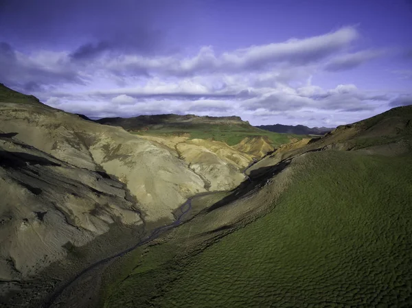 Vista aérea de las montañas de Islandia — Foto de Stock