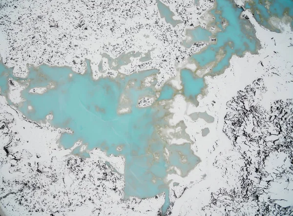 Blue lagoon aerial — Stock Photo, Image