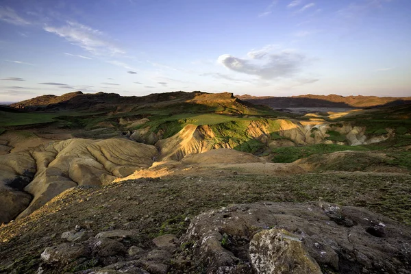 Zlanda Dağlarında Renkli Gün Batımı Çok Renkli Coğrafya Konumu — Stok fotoğraf