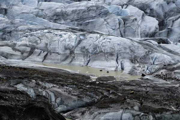 Glacier in iceland with meltwater — Stock Photo, Image