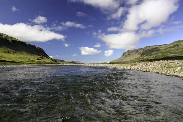 Río de pesca en verano — Foto de Stock