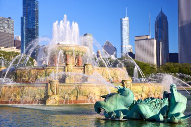 Buckingham Fountain in Chicago clipart