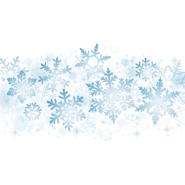 Blue Christmas snowflakes — Stock Vector