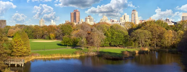 Central Park panorama in autumn — Stock Photo, Image
