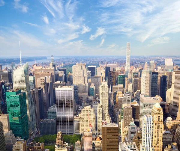 Manhattan Midtown Flygfoto — Stockfoto
