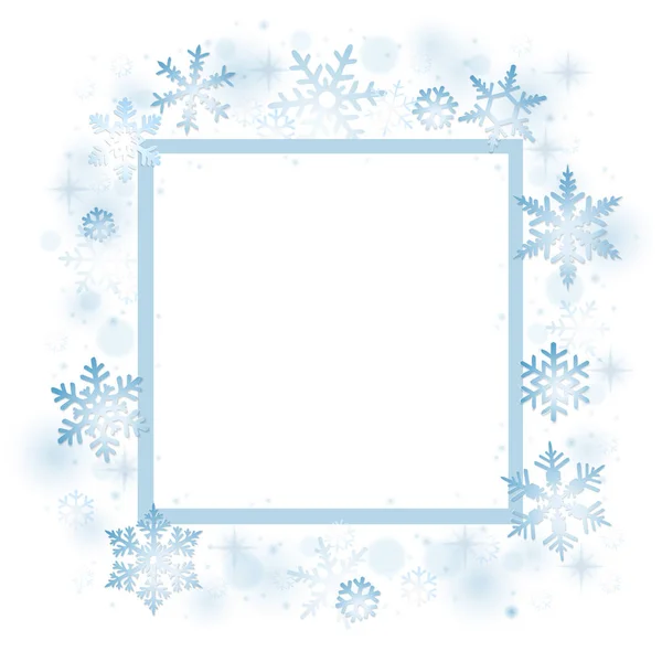 Flocos de neve cartão de Natal — Vetor de Stock