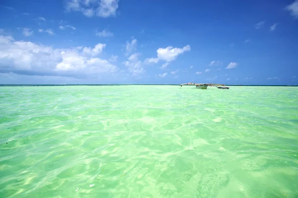 Lagoa tropical em Zanzibar — Fotografia de Stock