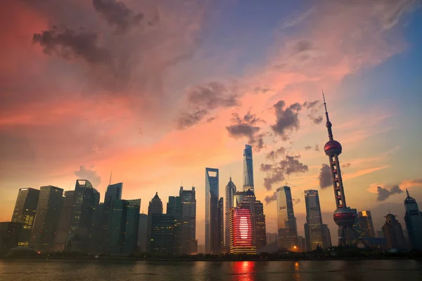 Linha do horizonte de Shanghai Pudong — Fotografia de Stock
