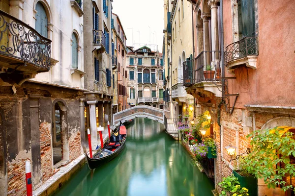 Ulice Canal v Benátkách — Stock fotografie