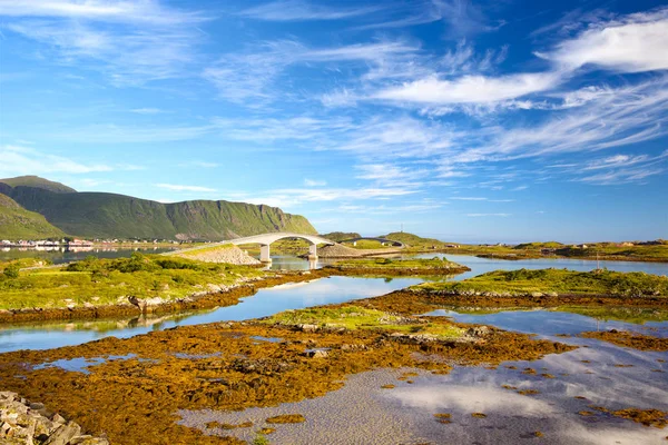 Elegant bridges in Lofoten Islands — Stock Photo, Image