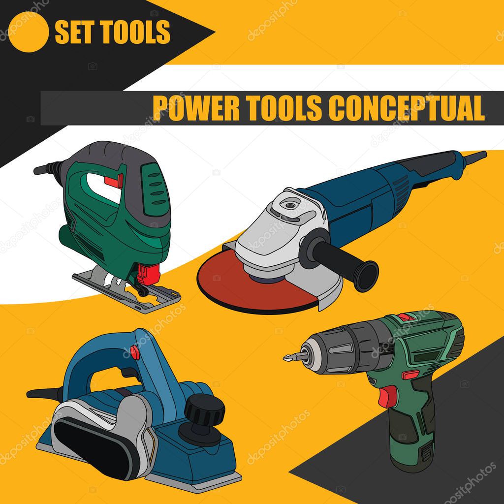 Set of electric tools