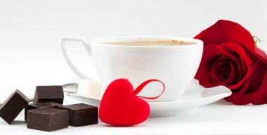 Kahve, çikolata ve gül