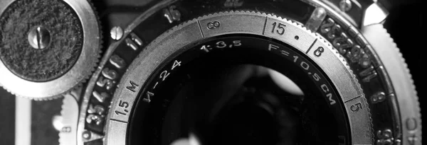 Obiettivo della fotocamera primo piano — Foto Stock