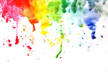 Bir yaprak kağıda boya