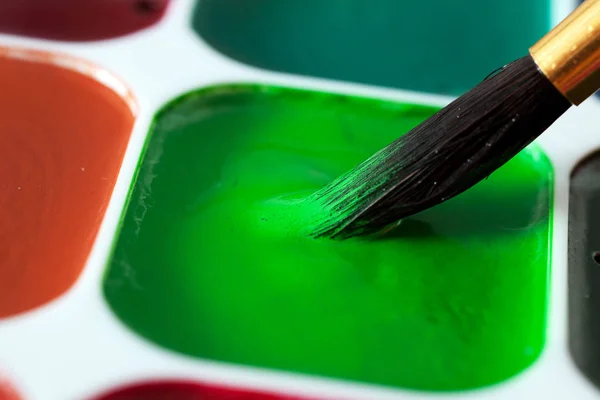 Colored paints close up — Stock Photo, Image