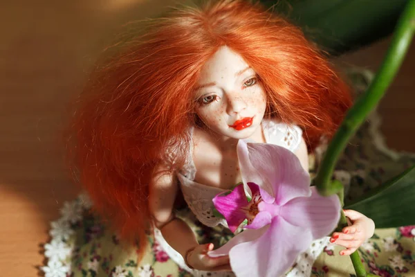 Ляльки та квітка — стокове фото