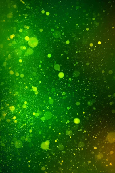 Piękny Abstrakcyjny Zielony Bokeh Czarnym Tle — Zdjęcie stockowe