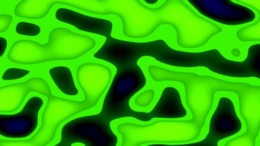 Soyut Göl yüzeyinde yüzen Yeşil Organik Hücreler veya Damlalar