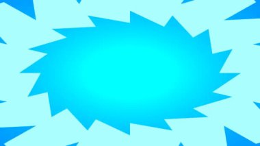 Mavi Dönen Geometrik Soyut Çiçek veya Dönen Yıldız Patlaması Döngüsü