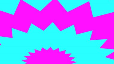 Cyan ve Magenta Patlayan Yıldız Patlaması Sonsuz Döngü Canlandırması
