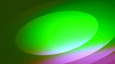 'Adımlı Yeşil Gradyan Küresi Soyut Uzayda İleri ve Geri Gidiyor
