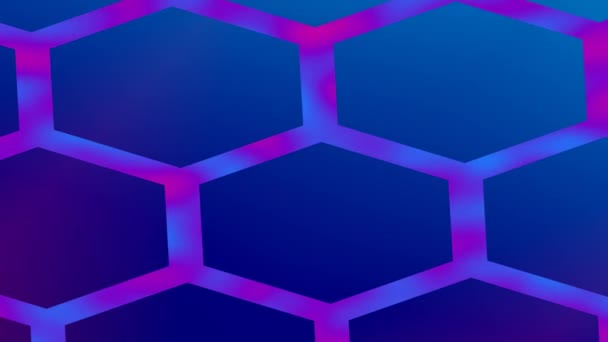 Hexagons Rutnät Flyter Över Konstiga Vattnig Abstrakt Bakgrund — Stockvideo